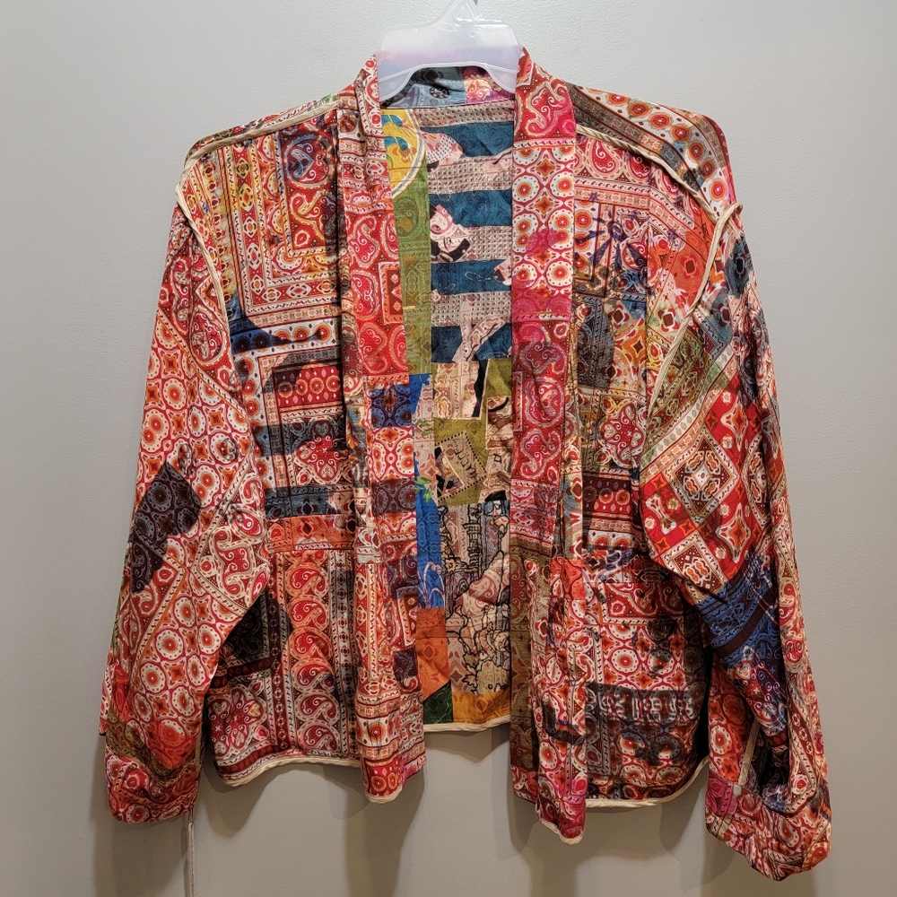 Johnny Was Rebecca Patchwork Kimono Jacket (Reversible) Size Medium NWT! - Picture 11 of 15
